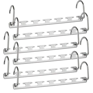 6 Pack Closet Space Saving Hangers, Multi-Purpose Metal Magic Cascading Hange... - Picture 1 of 7