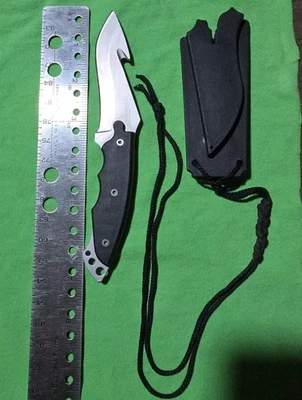 Cuchillo de caza hoja fija con funda Foto 1 de 4