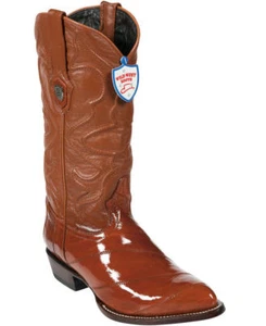 BOTAS DE VAQUERO WILD WEST WESTERN COÑAC GENUINAS ANGUILA J-TOE (EE) - Imagen 1 de 1