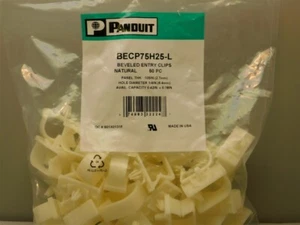 50 Panduit BECP75H25-L abgeschrägte Einführungsclips natürliches Nylon 0,75 Zoll Kabel Bündelgröße - Bild 1 von 2
