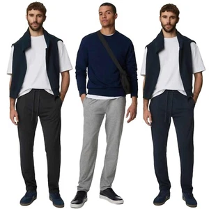 Pantalones de chándal de vellón liso con dobladillo abierto para hombre - Imagen 1 de 30