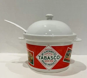 Vintage Tabasco Chili Crockpot With Lid crock cookware kitchen soup bowl - Picture 1 of 11