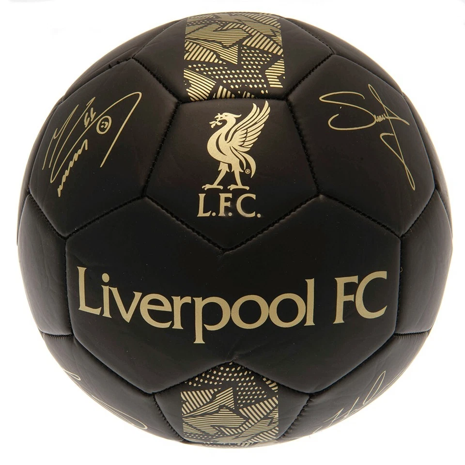 Liverpool FC Official Phantom Signature Black & Gold Size 1 Small Football