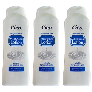 3x Cien Fragrance Free Moisturising Lotion Suitable For Sensitive Skin 500ml #C - Picture 1 of 1