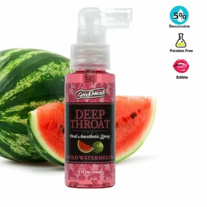 DEEP THROAT SPRAY ORAL SEX GOODHEAD, WATERMELON, BEST SELLER ORAL SPRAY. 2 OZ - Picture 1 of 3