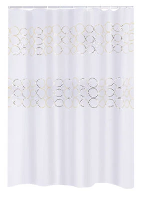 RIDDER Duschvorhang Textil Pailette 180x200 cm gold Textilvorhang Vorhang
