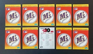 Pegatina con el logotipo del equipo Fleer de Seattle Mariners 1991 - Lote de 10 unidades - #W051823L - Imagen 1 de 1