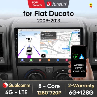 Für Fiat Ducato 2007-2023 10.1'' Carplay Android 13 Autoradio GPS Navi WIFI DAB+ - Bild 1 von 4