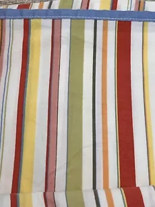Ralph Lauren Harbor View Striped With Blue Trim ONE FULL FLAT SHEET - Picture 1 of 5