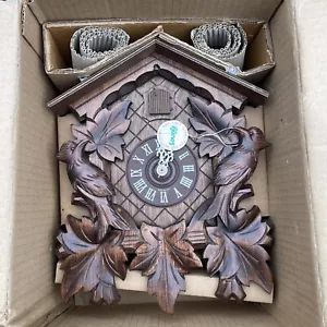 Nuevo Reloj de Cuco Forrest Negro Original Antiguo Stock Nunca Usado. Falta péndulo - Imagen 1 de 23