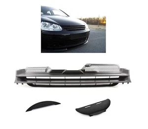 Fits for VW Golf MK5 TDI Badgeless Debadged Sport Front Grill Black w/o Emblem 0 - Picture 1 of 4