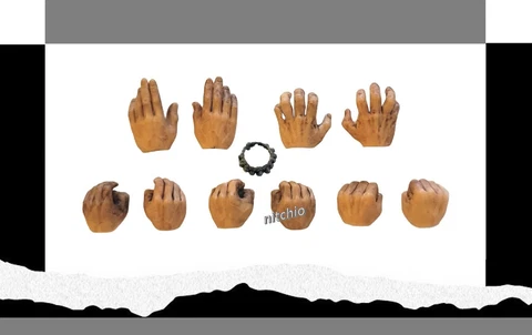 Mezco One:12 Leatherface - TEN INTERCHANGEABLE HANDS & BRACELET 1/12 Scale Cover