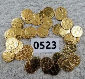 40 vergoldete Edelstahl Scheiben  Armbänder / Ketten 0,25 EUR pro Stk. - Bild 1 von 3