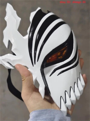 Anime Bleach Kurosaki Ichigo Half Face Mask Cosplay FRP Helmet Halloween Props - Image 1 of 4