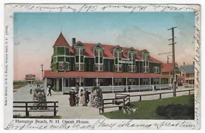 Hampton Beach, NH, Vintage Postcard View of Ocean House, Copper Windows, R.P.O. - Picture 1 of 2