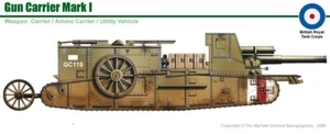 1/72 WW1 British Mk.I Gun Carrier. Painted Resin. 3800 models on offer - Picture 1 of 2