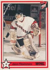 1990-91 7th Inning Sketch WHL #162 JASON FITZSIMMONS - Moss Jaw Warriors