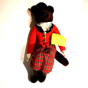 Vintage Hanford's Inc Mrs. Fox Hunter Plush 16" Equestrian Victorian Dress  - Picture 1 of 10