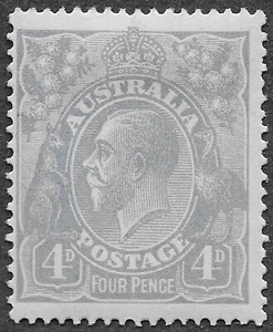 Australia Stamps Scott #33 SG #65b Unused Hinged 4d George V SCV $67 - Picture 1 of 2