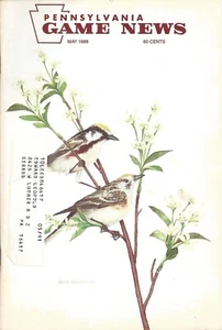 Pennsylvania Game News maggio 1988 copertina di Mark Andderson Warblers lato castagno - Foto 1 di 3