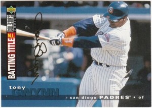 1995 Upper Deck Collector's Choice Gold Signature Tony Gwynn #73 HOF