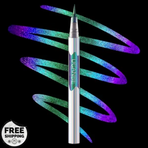 UCANBE Chameleon Liquid Eyeliner - Multi-Chrome Eyeliner - Green Cyan Blue - Picture 1 of 8