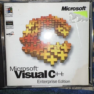 Microsoft Visual C++ 4.2 Enterprise Edition 2 CD Set Full Versión w/ CD Key - Picture 1 of 4