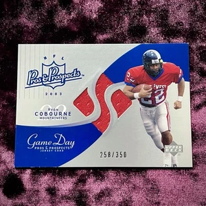 Avon Cobourne 2003 Upper Deck Pros Prospects Game Jersey RC /350 WVU Rookie SP💙 - Picture 1 of 4