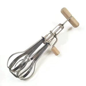 [READ] Vintage EKCO Hand Crank Egg Beater High Speed Super Center Wood Handle - Picture 1 of 11