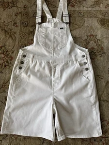 Lee weiße Denim Latzhose Shortalls Gr. Large neu ohne Etikett - Bild 1 von 9