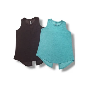 Old Navy Active Girls j10-12 Breathe-On Split Back Athletic Tank Set - Picture 1 of 3