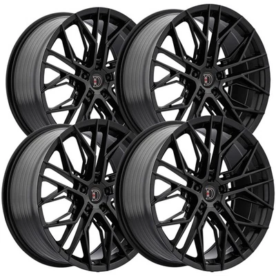 (Set of 4) Defy D05 19x8.5 5x120 +35mm Gloss Black Wheels Rims 19" Inch - Image 1 of 4