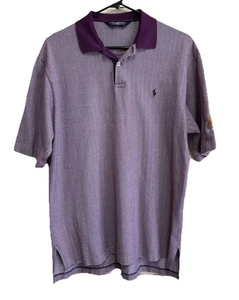 Camisa Polo Golf Ralph Lauren Talla Mediana Púrpura Blanca Grandover Golf Resort NC - Imagen 1 de 6