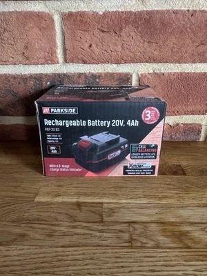 Parkside Rechargeable Battery 20v 4ah Brand New Never Opened Ready To Use