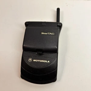 Motorola StarTAC ST7868W Dual Band Black Flip Phone FREE SHIPPING - Afbeelding 1 van 16