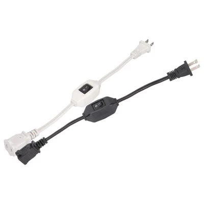 US Power Extension Cord With On Off Switch US AC 2 Prong Male Female Power Ca CB - Bild 1 von 4