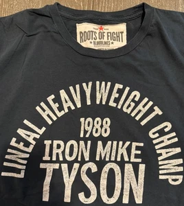 Roots of Fight Mike Tyson WBC IBF WBA Champion USA 1988 Boxing T-Shirt Size XL - Picture 1 of 6