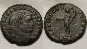 Galerius Maximianus 308AD Genius Patera Rare genuine Ancient Roman coin Heraclea - Picture 1 of 4