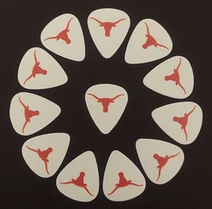 University of Texas Longhorns Logo Guitar Picks (12 plettri) - (risparmia il 50% sul 2°) - Foto 1 di 1