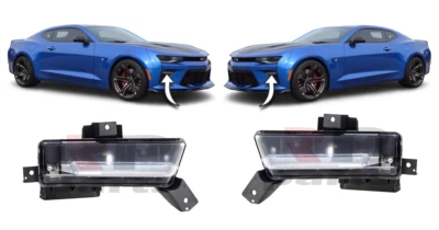 Pour Chevrolet Camaro Ss 2015-2018 Avant Pare-Choc Jour Course Paire Ampoule Set - Photo 1/4