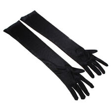 Women European And American Solid Color Long Gloves Elastic Party Dress Mittens