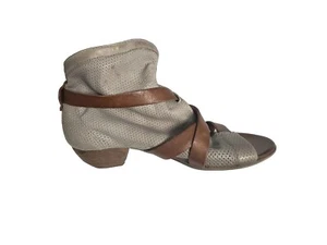Zapato Miz Mooz Talla 39 Marrón Gris Tobillo Punta abierta Botas Cassidy Glacier - Imagen 1 de 10