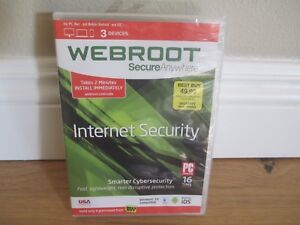 Webroot Secure Anywhere~for PC/Mac/Mobile (Android & iOS)~3 Devices Internet Sec