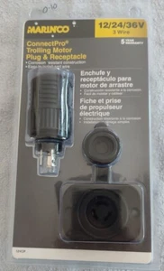 NEW Marinco 12VCP 3-Wire ConnectPro Receptacle & Plug Trolling Motor Minn Kota - Picture 1 of 9