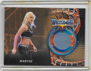 2018 Topps WWE Road to Wrestlemania 33 Mat Relics Maryse 99/99 Mint