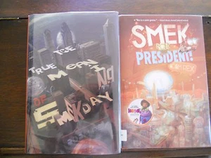 SMEK series Bks #1 & #2, Adam Rex, both SIGNED/DOODLED, 1st prints HCDJ - Picture 1 of 7