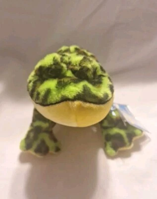 Webkinz Bull Frog With Code Sealed Tags Plush Green Black Toad Doll HM114 - Image 1 of 4
