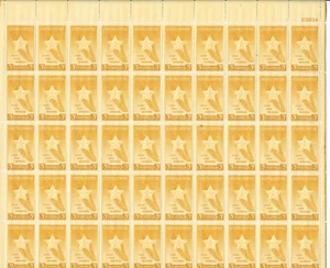 Scott #969...3 Cent...Gold Star Mothers...50er Bogen - Bild 1 von 1