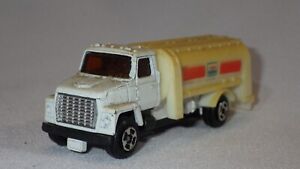 Vintage White Die-Cast Metal & Plastic EXXON Oil Gas Tank Delivery Truck Toy