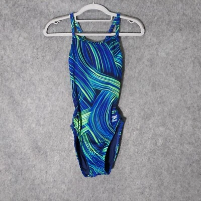 Traje de baño SPEEDO 26 Endurance Turbo Stroke Flyback Competición azul verde Foto 1 de 4
